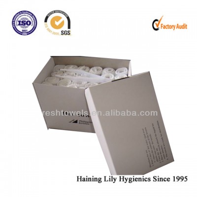 hot sale disposable hot and cold in box dry wipes Airline products